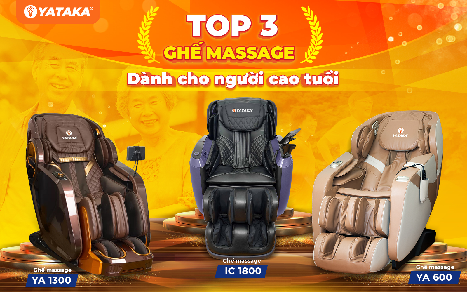 Top 3 ghế massage cho người cao tuổi