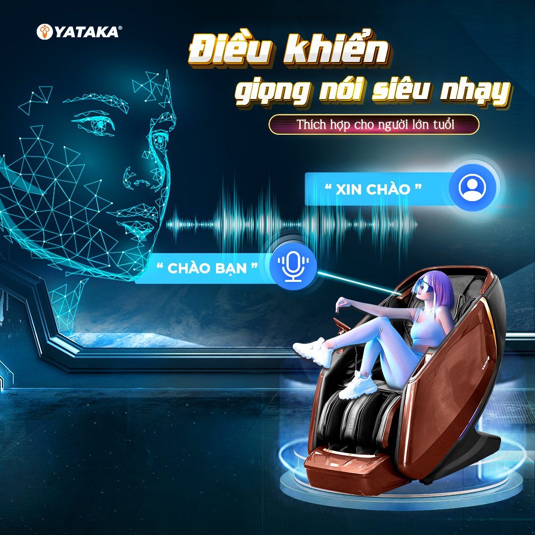 Điều khiển giọng nói trên ghế massage cao cấp YA-6868
