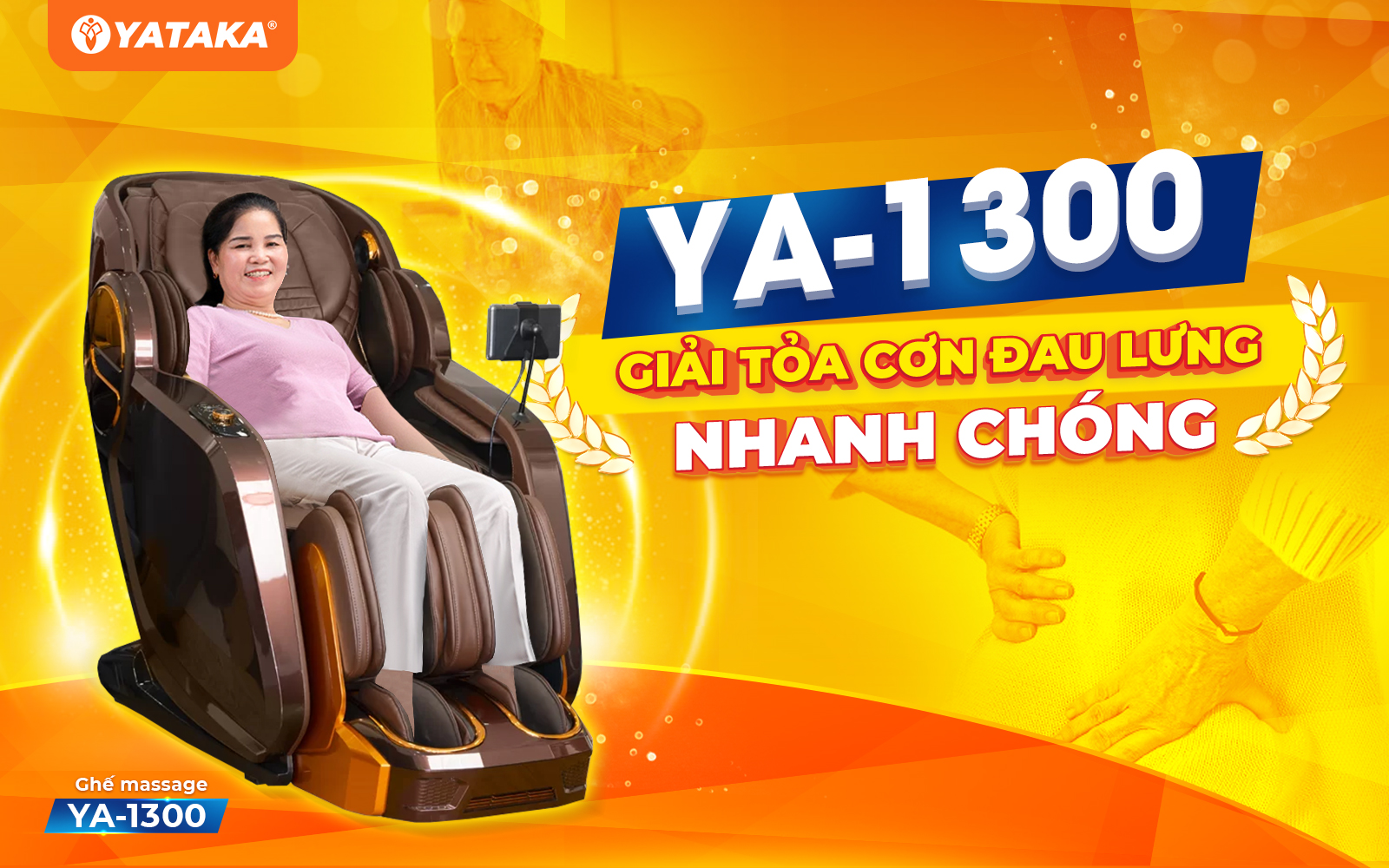 Ghế massage lưng toàn thân YA-1300