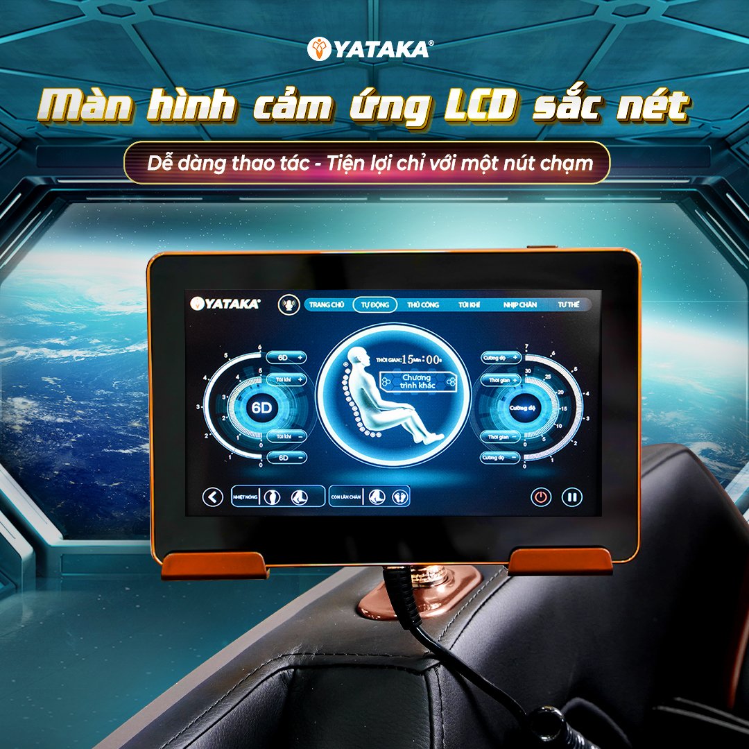 Ghế massage cao cấp YA-6868 màn hình điều khiển sắc nét